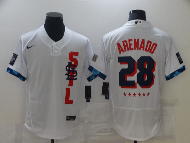 Cardinals 28 Nolan Arenado White Nike 2021 MLB All-Star Flexbase Jersey,We sell and wholesale Cardinals 28 Nolan Arenado White Nike 2021 MLB All-Star Flexbase Jersey on line form chian!